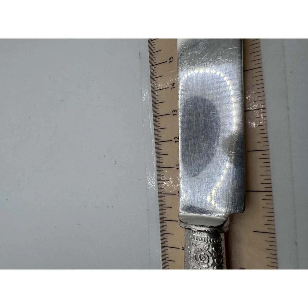 MOTHER OF PEARL STERLING SILVER Dinner Table KNIFE Vtg 9
